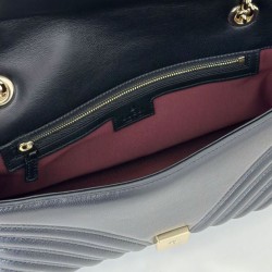Replica Gucci GG Marmont medium shoulder bag 837267 Black Fake
