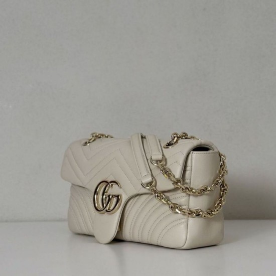 Replica Gucci GG Marmont medium shoulder bag 837267 Beige Fake