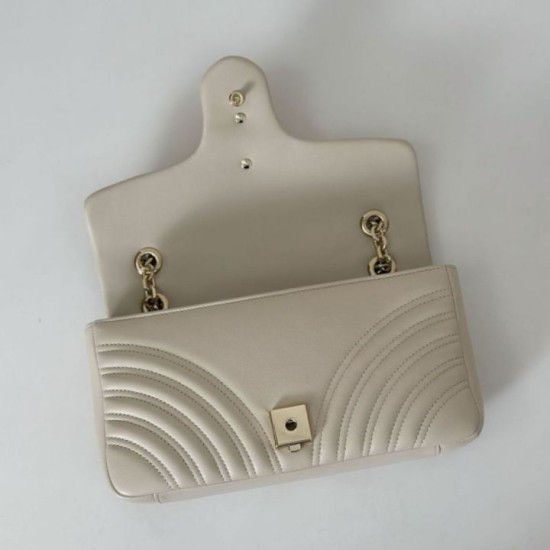 Replica Gucci GG Marmont medium shoulder bag 837267 Beige Fake