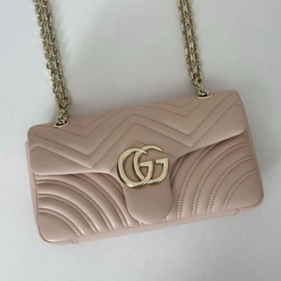 Replica Gucci GG Marmont medium shoulder bag 837267 Pink Fake