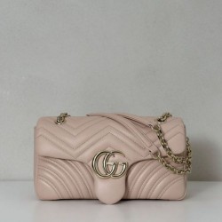 Replica Gucci GG Marmont medium shoulder bag 837267 Pink Fake