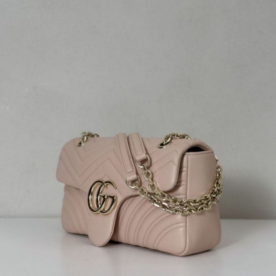Replica Gucci GG Marmont medium shoulder bag 837267 Pink Fake