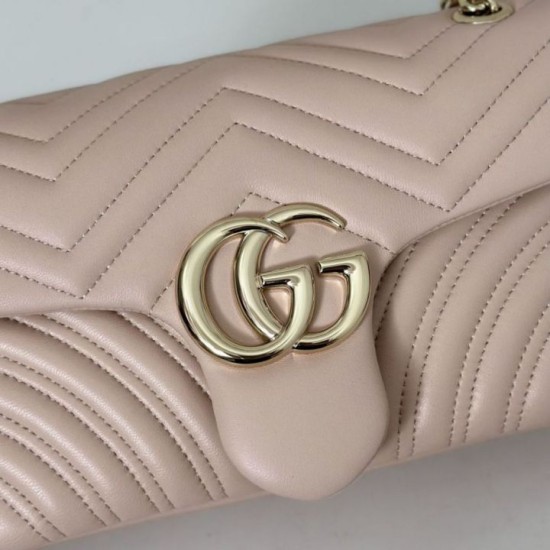 Replica Gucci GG Marmont medium shoulder bag 837267 Pink Fake