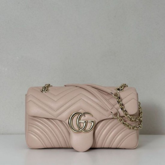 Replica Gucci GG Marmont medium shoulder bag 837267 Pink Fake