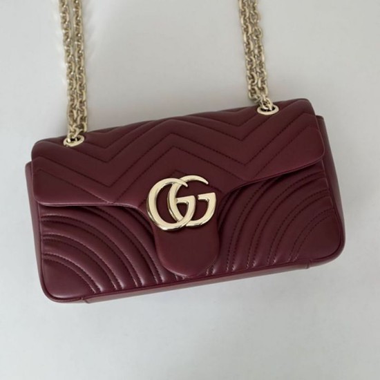 Replica Gucci GG Marmont medium shoulder bag 837267 Red Fake