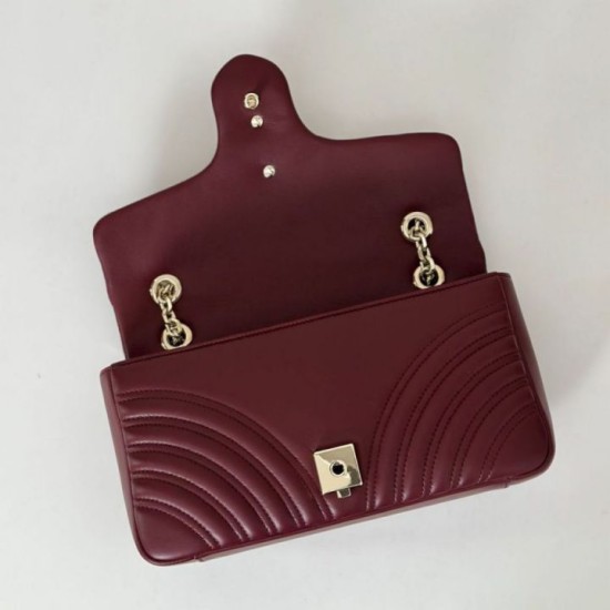 Replica Gucci GG Marmont medium shoulder bag 837267 Red Fake
