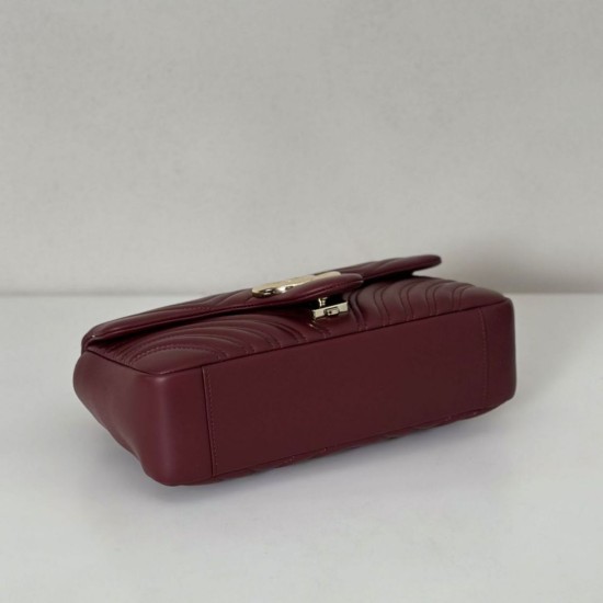 Replica Gucci GG Marmont medium shoulder bag 837267 Red Fake