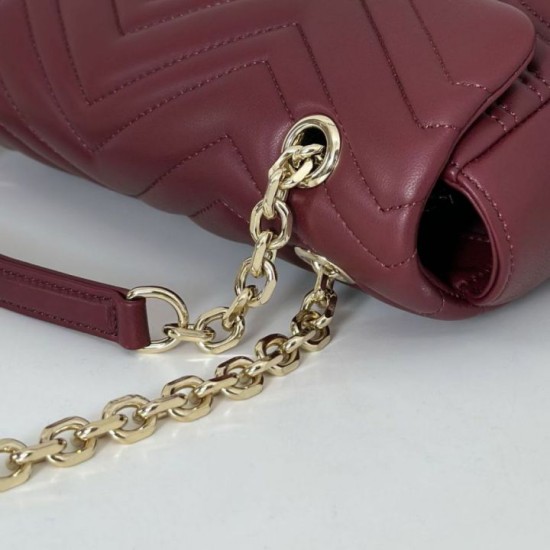 Replica Gucci GG Marmont medium shoulder bag 837267 Red Fake