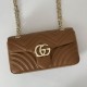 Replica Gucci GG Marmont medium shoulder bag 837267 Brown Fake