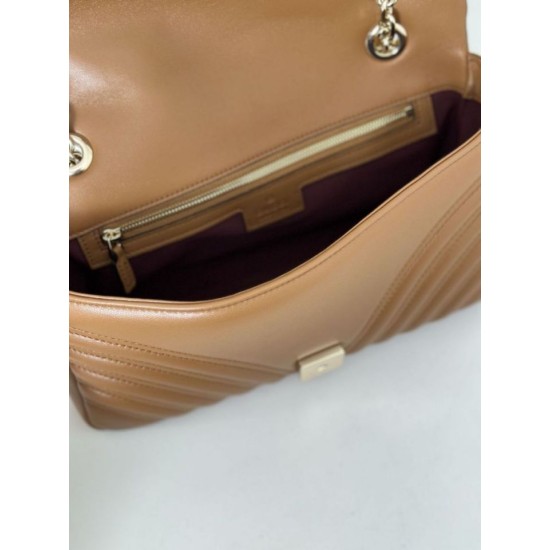 Replica Gucci GG Marmont medium shoulder bag 837267 Brown Fake