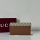Replica Gucci GG Emblem wallet on chain 838151 Brown Fake