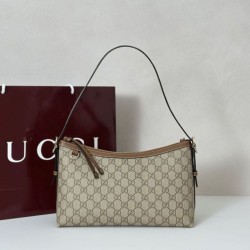 Replica Gucci GG Emblem medium shoulder bag 847449 Brown Fake