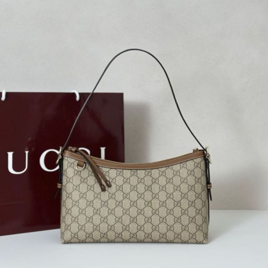 Replica Gucci GG Emblem medium shoulder bag 847449 Brown Fake