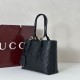 Replica Gucci GG Emblem medium tote bag  847456 Black Fake