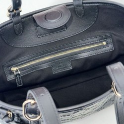 Replica Gucci GG Emblem medium tote bag  847456 Black Fake