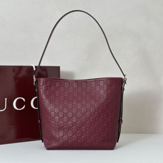 Replica Gucci GG Emblem small shoulder bag 848881 Red Fake