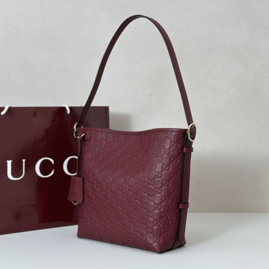 Replica Gucci GG Emblem small shoulder bag 848881 Red Fake