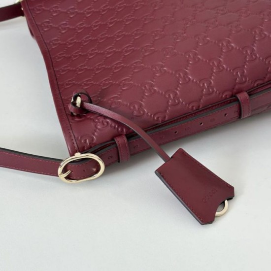 Replica Gucci GG Emblem small shoulder bag 848881 Red Fake