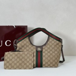 Replica Gucci Giglio small tote bag 860845 Brown Fake