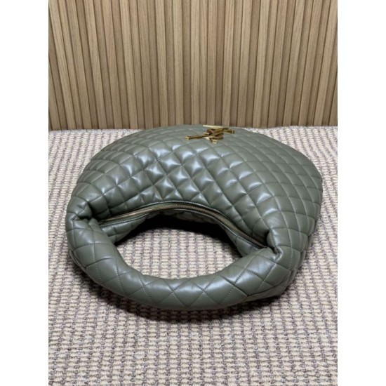 Replica YSL Saint Laurent Icare hobo Bag nappa gray/Green Fake