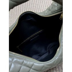 Replica YSL Saint Laurent Icare hobo Bag nappa gray/Green Fake