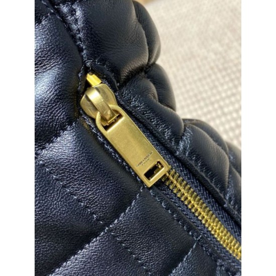 Replica YSL Saint Laurent Icare hobo Bag nappa Black Fake