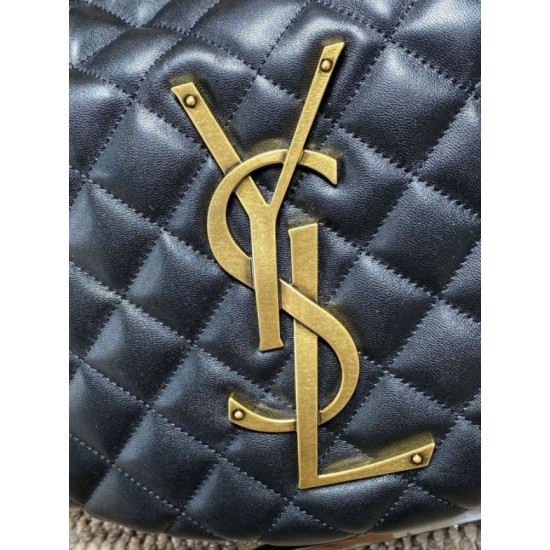 Replica YSL Saint Laurent Icare hobo Bag nappa Black Fake