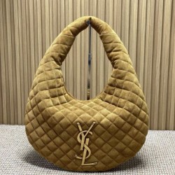 Replica YSL Saint Laurent Icare hobo Bag Suede Yellow Fake