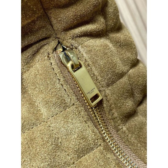 Replica YSL Saint Laurent Icare hobo Bag Suede Yellow Fake