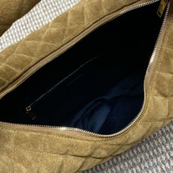Replica YSL Saint Laurent Icare hobo Bag Suede Yellow Fake