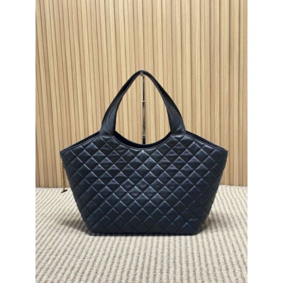 Replica YSL Saint Laurent Icare ClaccicMedium Tote Bag Black Fake