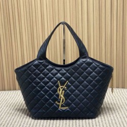 Replica YSL Saint Laurent Icare ClaccicMedium Tote Bag Black Fake