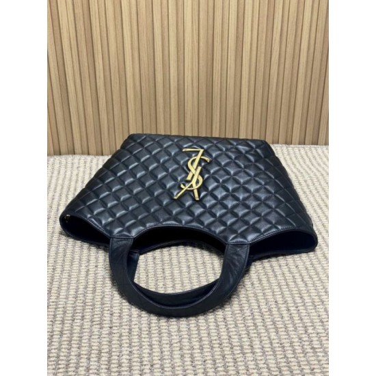 Replica YSL Saint Laurent Icare ClaccicMedium Tote Bag Black Fake
