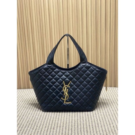 Replica YSL Saint Laurent Icare ClaccicMedium Tote Bag Black Fake