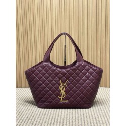 Replica YSL Saint Laurent Icare Claccic Medium Tote Bag Red Fake