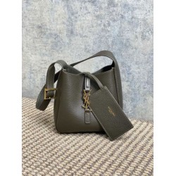 Replica YSL Saint Laurent Le 5 À 7 supple mini hobo Bag Light Coffee Fake