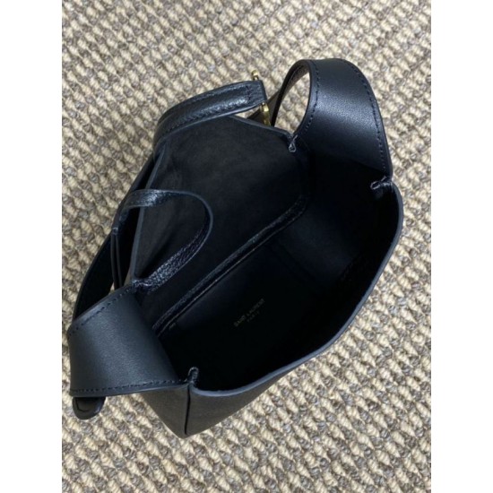 Replica YSL Saint Laurent Le 5 À 7 supple mini hobo Bag Black Fake Replica YSL Saint Laurent Le 5 À 7 supple mini hobo Bag Black Fake