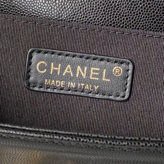 Replica Chanel Boy Flap Bag Classic A67086 Grained Calfskin With Matte Gold Hardware Black Clone