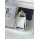 Replica Chanel Boy Flap Bag Classic A67086 Grained Calfskin Gold/Silver Hardware White