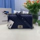 Replica Chanel Boy Flap Bag Classic A67086 Grained Calfskin Gold/Silver Hardware Blue Clone