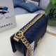 Replica Chanel Boy Flap Bag Classic A67086 Grained Calfskin Gold/Silver Hardware Blue Clone