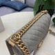 Replica Chanel Boy Flap Bag A67086 Grained Calfskin Gold Hardware Gray Clone