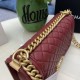 Replica Chanel Boy Flap Bag Classic A67086 Grained Calfskin Gold/Silver Hardware Burgundy Clone