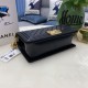 Replica Chanel Boy Flap Bag Classic A67086 Grained Calfskin Gold/Silver Hardware Black Clone