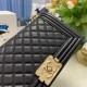 Replica Chanel Boy Flap Bag Classic A67086 Grained Calfskin Gold/Silver Hardware Black Clone