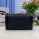 Replica Chanel Boy Flap Bag  A67086 Grained Calfskin Bronze Hardware Black Clone