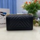 Replica Chanel Boy Flap Chevron Bag  A67086 Grained Calfskin Gold Hardware Black Clone