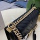 Replica Chanel Boy Flap Chevron Bag  A67086 Grained Calfskin Gold Hardware Black Clone