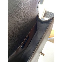 Replica Chanel Boy Flap Bag  A67086 Grained Calfskin Black Hardware Clone 