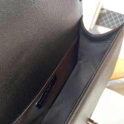 Replica Chanel Boy Flap Bag  A67086 Grained Calfskin Black Hardware Clone 